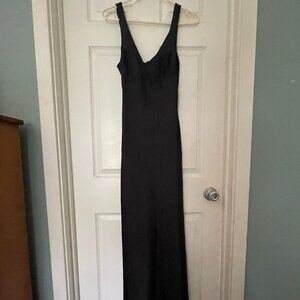 NEW ASOS Design Black Satin Maxi Dress — size US 4